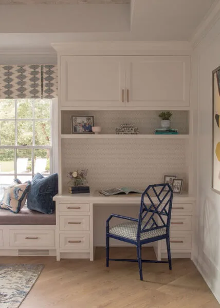 Bedroom desk area