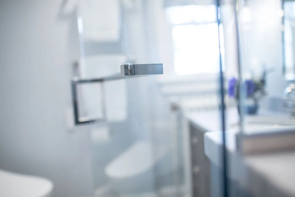 close up image of the shower in the newly renovated bathroom design