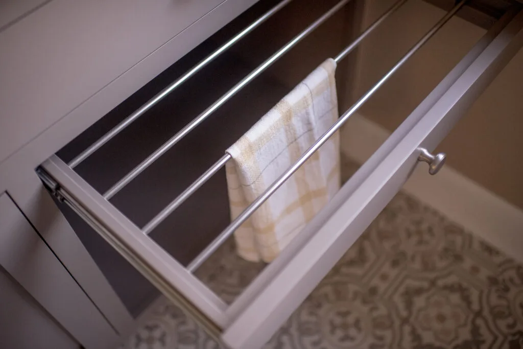 drying rack custom cabinetry