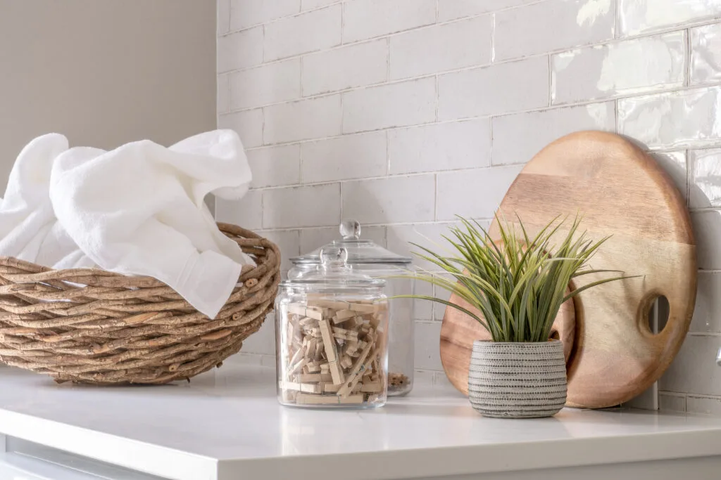 laundry room storage items on display