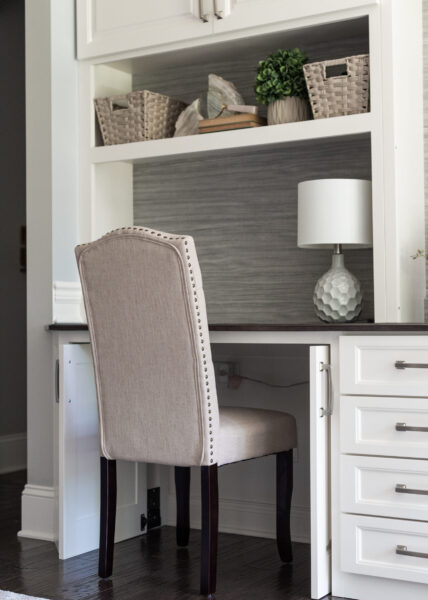 Office desk with shelf